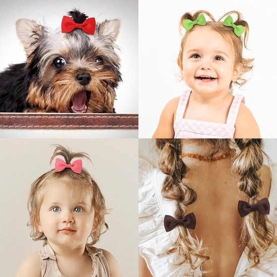 40-pack - Multicolor Baby Girl Hair Clips - Hair Elastics, Elastic Hair Bands - Ponytail Hair Elastics - Elastics - 40-pack (1 pack) - Image 4