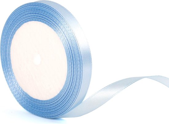 22 meters of blue satin ribbon - 10 mm wide - suitable for gift wrapping, Valentine's Day decorations, thick fabrics - handmade and wedding decorations - Image 1