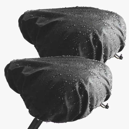 Bicycle saddle cover - Waterproof saddle cover - Rainproof saddle cover - Waterproof bicycle saddle cover with drawstring - Outdoor saddle cover - Bicycle accessories - Universal - Rain and dustproof - 24*27 cm - Black - Image 1