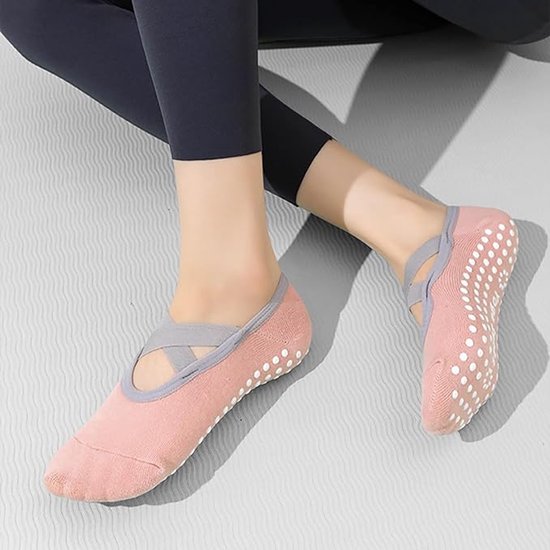 Yoga socks (2 pairs) - Non-slip socks - Women's non-slip yoga socks - Sizes 35-41 - Women's Pilates socks, non-slip - Fitness non-slip - Suitable for Pilates, Dance, Fitness - Image 7