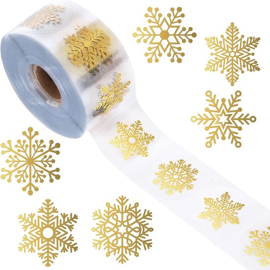 Stickers - 500 sheets - Christmas stickers - Christmas card stickers - Roll of Christmas stickers - Suitable for envelopes, gift boxes, cards, photo albums, crafts, Christmas decorations, etc. - Image 1