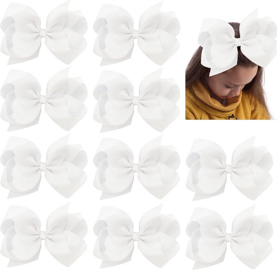 Hair Clips - 10 Pieces - Hair Clips with Bow - Solid Color Hair Clips with Bow - Hair Accessories - Suitable for loose hair, braided hair, parties, Christmas, etc. - Image 1