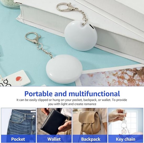 Night Light - With Automatic Sensor Function - Keychain - Gift for Girls and Women - Accessory for Women's Handbag（2 Lights） - Image 3