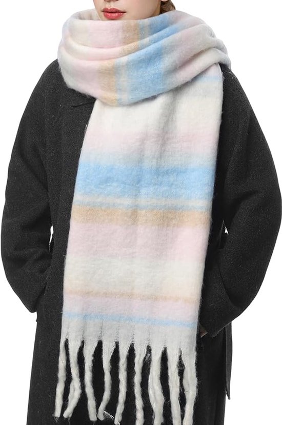 Warm scarf - Colorful winter scarves for women - Warm and thick knitted scarves - Blanket scarves - Stylish Christmas gifts - Gifts for her - Image 1
