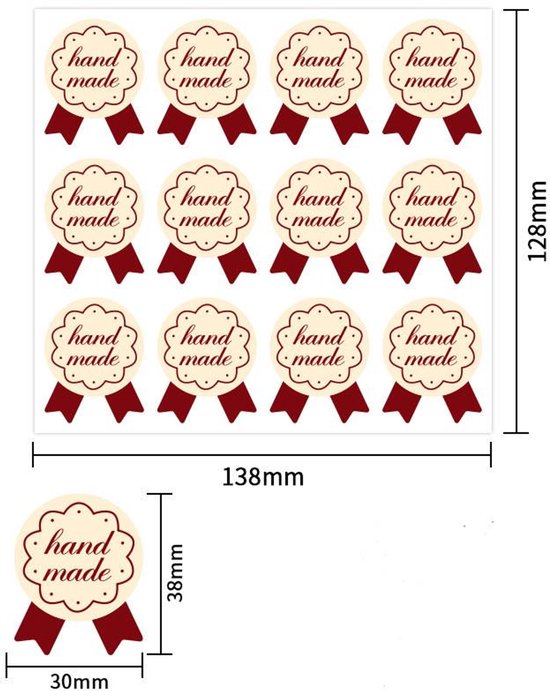 Stickers - 120 sheets - Baking stickers - Adhesive stickers for closing packaging of cakes and desserts - Decorative self-adhesive labels - Image 2
