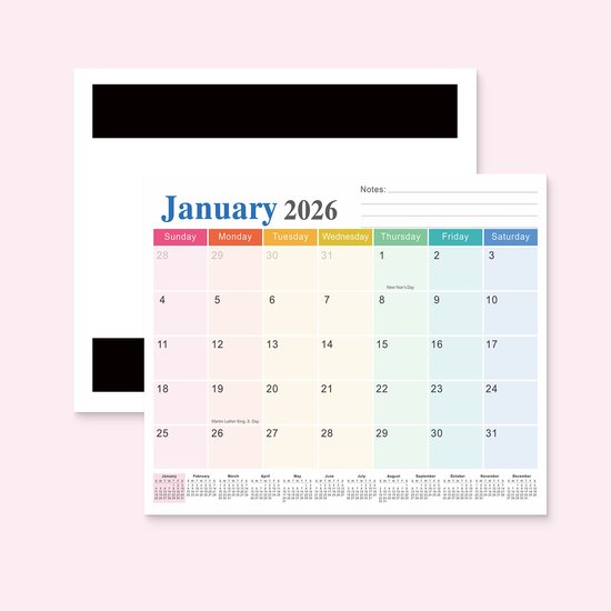 2026-2027 Magnetic Fridge Calendar - Agenda Calendar 2026 - Agenda Calendar 2026 - Calendar 2026 Weekly Calendar - 18 Month Planning Board (Jan 2026 - Jun 2027) - Large Size 30x25 cm - Sustainable Paper - Image 1