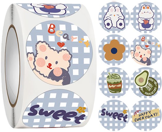 Stickers - 500 sheets - Sealing stickers - Packaging decoration - DIY diaries/notebooks - Diary labels - Image 1
