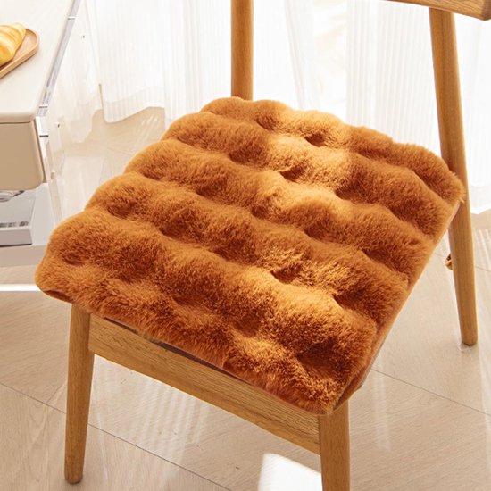 Seat cushion - Seat cushion - Living room cushion - Soft and supple chair cushion with non-slip bottom - Suitable for cars, home offices, dining rooms and kitchens (Orange, 45 x 45 cm) - Image 1