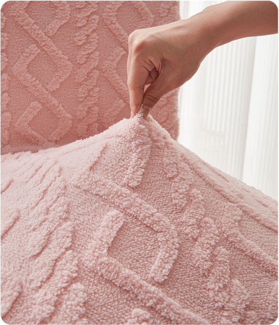 Chair Covers - Pack of 2 - Chair Covers for Home Use - Universal Model - Full Coverage Including Backrest - Stool Covers - Chair Cushions - Non-Slip and Thickened - Pink - Image 2