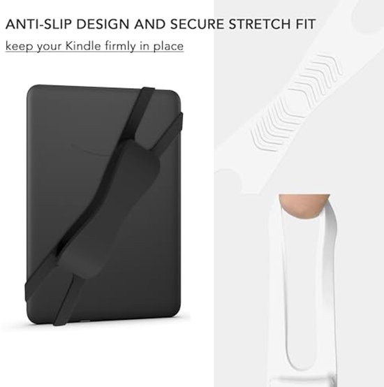 2-Pack Hand Rests for E-Readers & Tablets - Non-Slip & Comfortable to Hold - Suitable for 4.7-8 Inch Screens - Black + White - Image 3