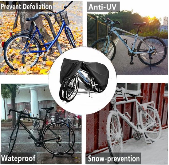 Bicycle cover - Suitable for 2 bicycles - Waterproof for outdoor use - UV protective - Bicycle cover with lock hole - Suitable for mountain bikes and electric bicycles - Image 4