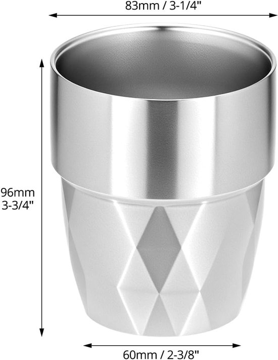 Mugs - 2-piece set - Stainless steel mugs - Double-walled water mugs made of 304 stainless steel - Beer mugs - Coffee mugs - Image 5