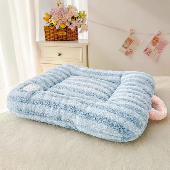 Cat Bed - Pet Mat - Soft and Warm Sleeping Mat for Cats and Small Pets, Comfortable and Cozy - Suitable for All Pets (Blue, S: 40 * 50cm) - Image 1