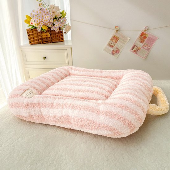 Cat Bed - Pet Mat - Soft and Warm Sleeping Mat for Cats and Small Pets, Comfortable and Cozy - Suitable for All Pets (Pink, S: 40 * 50cm) - Image 1