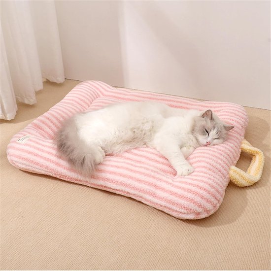 Cat Bed - Pet Mat - Soft and Warm Sleeping Mat for Cats and Small Pets, Comfortable and Cozy - Suitable for All Pets (Yellow,S:40 * 50cm) - Image 5