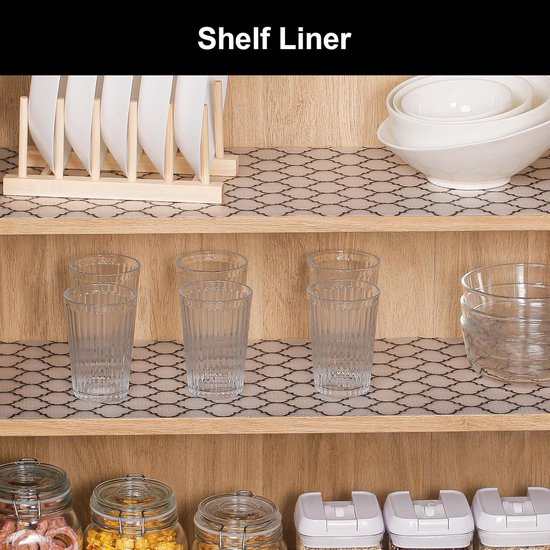 Drawer Mat - Kitchen Drawer Mat - Kitchen Cabinet Shelf Protector - Non-Adhesive, Waterproof EVA Drawer Mat, Easy to Cut to Size for Refrigerator, Cabinet or Chest of Drawers (Black, 11.8