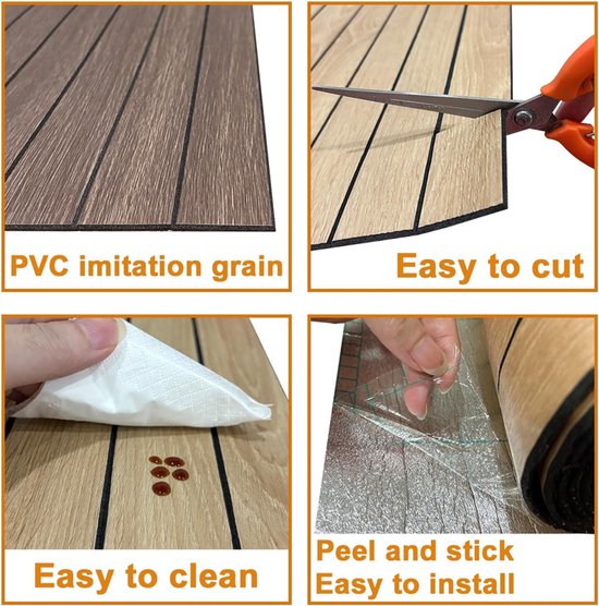 Self-adhesive 3D Wall Panel - Smoked Wood Look - PVC Plank 300x40 cm for Wall & Ceiling - Soundproof - Image 3