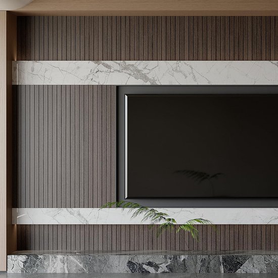 Self-adhesive 3D Wall Panel - Smoked Wood Look - PVC Plank 300x40 cm for Wall & Ceiling - Soundproof - Image 5