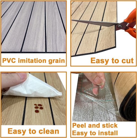 Self-adhesive 3D Wall Panel - Gray Oak Look - PVC Plank 300x40 cm for Wall & Ceiling - Soundproof - Image 3