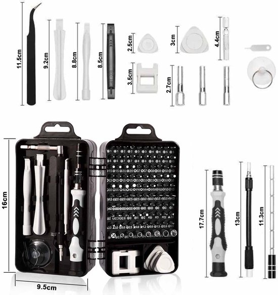 115-Piece Precision Screwdriver Set - Magnetic for Phone, Laptop & Electronics - Professional Repair Kit with Storage Case - Image 2