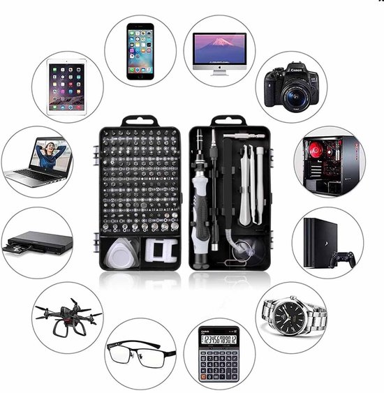 115-Piece Precision Screwdriver Set - Magnetic for Phone, Laptop & Electronics - Professional Repair Kit with Storage Case - Image 6
