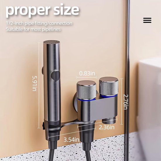 Hand Shower for Toilet & Cleaning - Adjustable Water Pressure & Universal Mounting - For Bathroom, Pets & Plants - Image 1