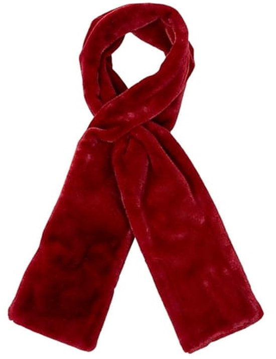 Scarf with Concealed Zipper Pocket - Secure Storage Pocket for Keys & Cards - Downy Soft & Warm - Red - Image 1