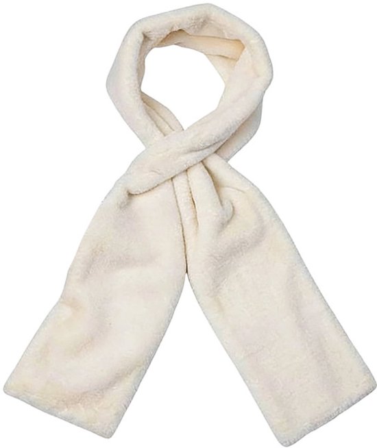 Scarf with Concealed Zipper Pocket - Secure Storage Pocket for Keys & Cards - Downy Soft & Warm - White - Image 1