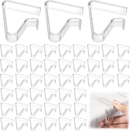 Tablecloth Clips - 48 Pieces - Tablecloth Clips - Transparent Tablecloth Clips - Windproof Tablecloth Clips - Suitable for Weddings - Image 1