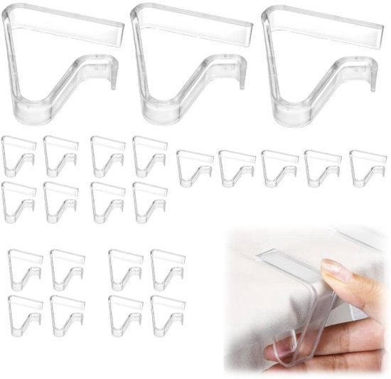 Tablecloth Clips - Pack of 24 - Transparent Tablecloth Clips - Windproof Tablecloth Clips - Suitable for Weddings and Parties - Image 1