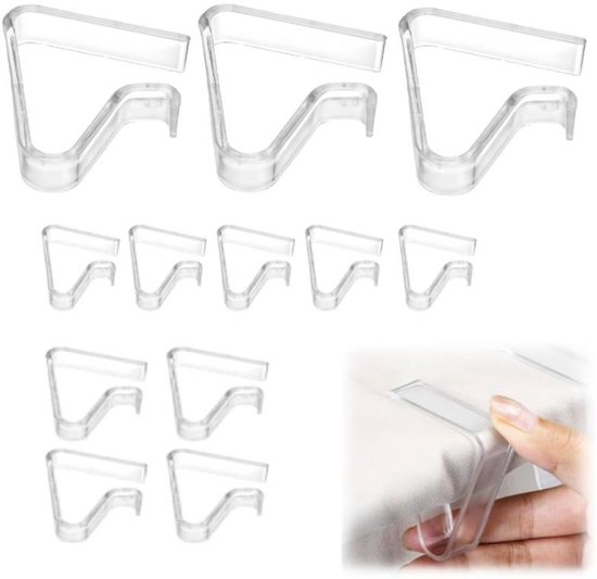 Tablecloth Clips - Pack of 12 - Transparent Tablecloth Clips - Windproof Tablecloth Clips - Suitable for Weddings - Image 1