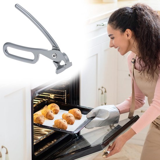 Heat-resistant tongs - Baking tongs - Non-slip plate tongs - Steam tongs - Heat-resistant tongs - Pizza pan tongs - Multifunctional heat-protecting oven tongs - Robust pan tongs made of cast aluminum - Image 6