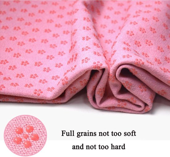 Yoga towel - Yoga towel - Yoga towel - Moisture-regulating and non-slip - Yoga towel - Quick-drying yoga mat fabric - Breathable yoga mat with mesh storage bag - Suitable for hot yoga, pilates and fitness - Pink - Image 2