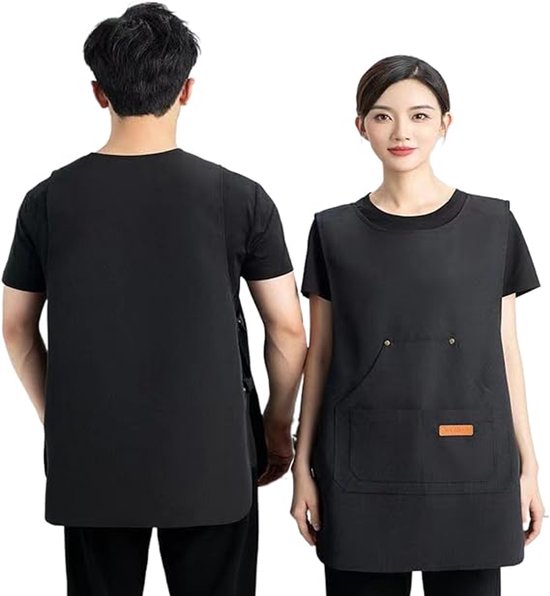 Apron - Vest-style apron - Baking and kitchen tools - Waterproof - Stain-resistant - Unisex - Black - Image 1