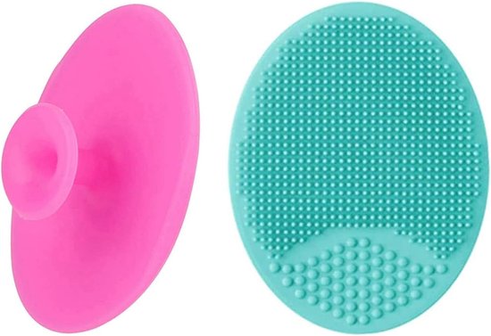 Facial Cleansing Brush - 2 Pieces - Facial Cleansing Brush - Silicone Facial Massage Brush - Suitable for washing hair, showering and cleaning the face - Image 1