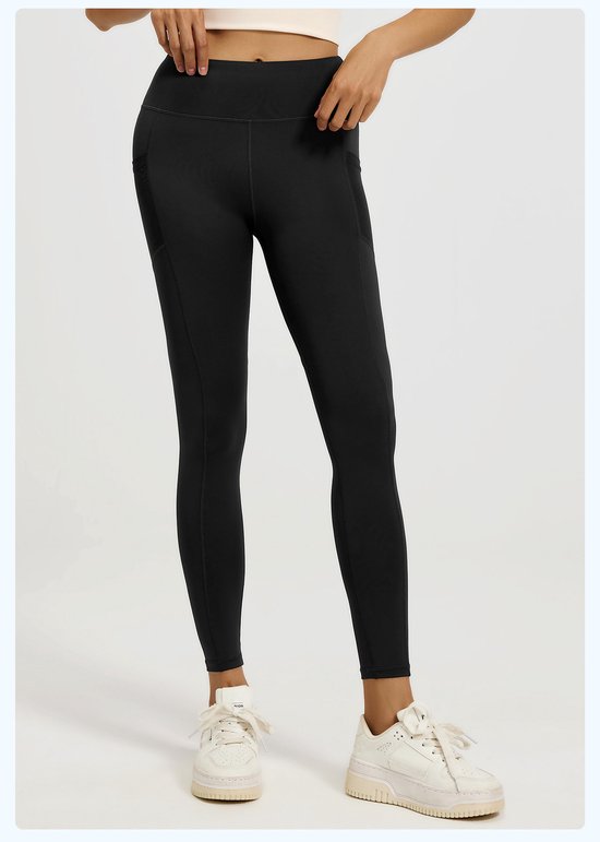 Slim Fit Sports Pants - High Waist Yoga Pants with Side Pockets - Soft and Stretchy Blended Fabric, Breathable and Comfortable - Skinny Fit with Elastic Waist - Suitable for Yoga, Fitness, Walking and Daily Use (Black, Size XXL) - Image 3