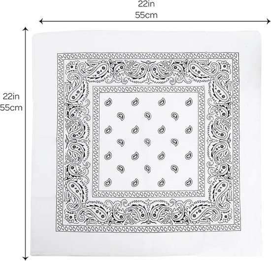 3-Piece Headscarf Set (Square) - Retro Black & White Pattern Headscarf Scarf for Daily Styling, Hairband & Decoration - Image 3