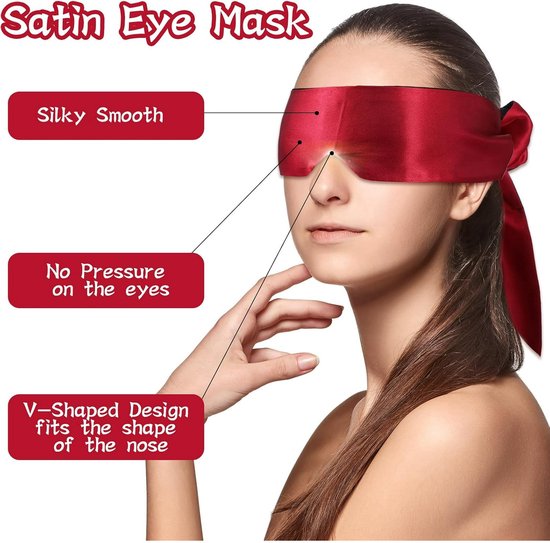 Gaming Eye Mask – 4-Pack – Soft Silk Blackout Eye Mask – V-Shaped Sleep Mask – Adjustable – Ideal for Sleeping, Traveling, Relaxing and Meditation – Suitable for Adults and Couples - Image 5