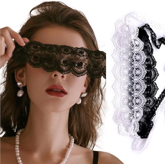 Lace Eye Mask – 4-Pack – V-Shaped – Adjustable – For Masked Balls, Galas, Halloween, Mardi Gras and Cosplay - Image 1