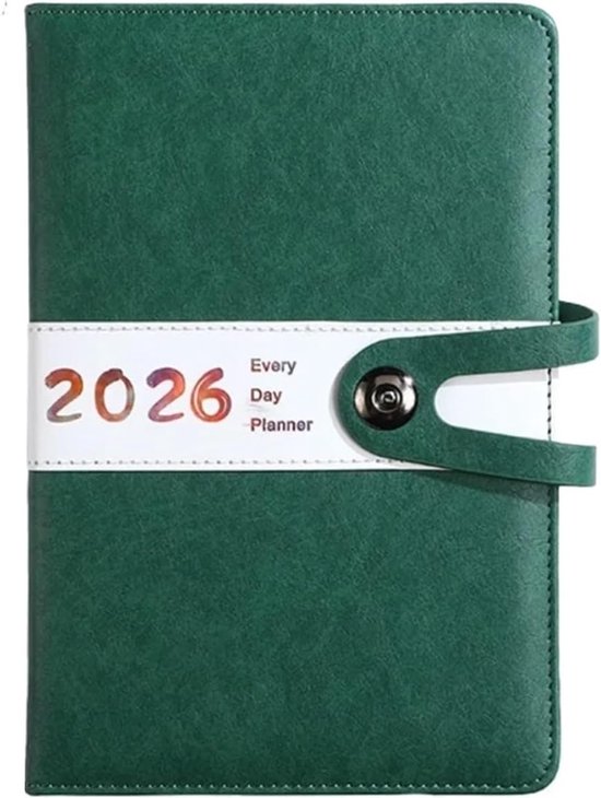 Agenda 2026 adults - Planner - Journal - Organizer - Business - Texture - PU material - A5 format - Vegetable - Image 1