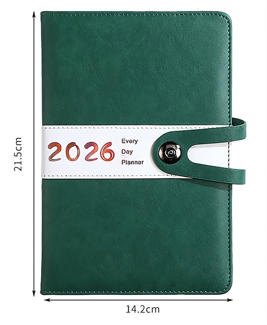 Agenda 2026 adults - Planner - Journal - Organizer - Business - Texture - PU material - A5 format - Vegetable - Image 2