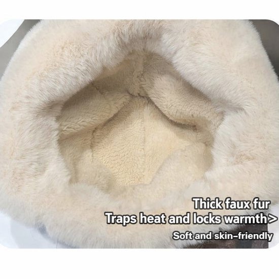 Fleece winter hat - Warm hat with thickened ear flaps - Soft, comfortable and frost-resistant - Stylish winter accessory - Color: Black - Image 2