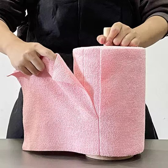 Dishcloth – 20 sheets per roll (25 × 25 cm) – Tear-off roll cloths – Reusable and durable – Multifunctional cleaning cloths for car, glass, floor, tiles, tables and kitchen - Image 2