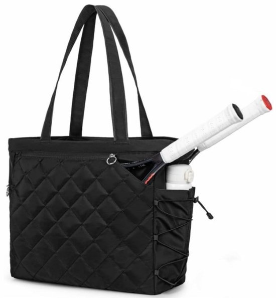 Tennis Bag – Extra Large Sports Bag with Shoe Compartment – Suitable for 2-4 Rackets – Waterproof and Lightweight – Unisex（Black） - Image 1