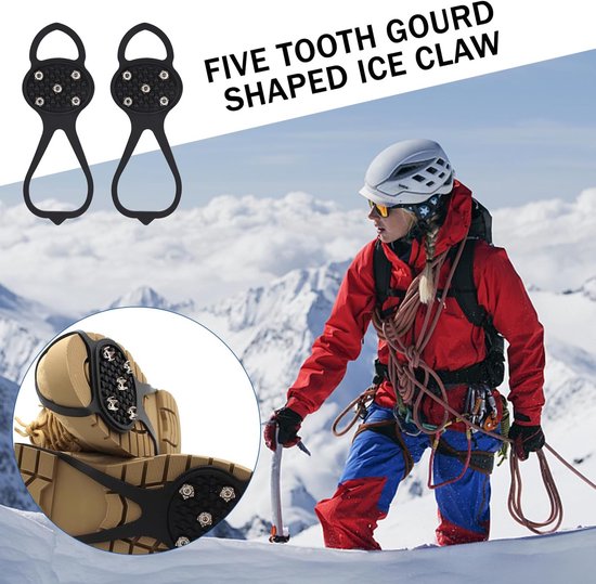 Snow boots with non-slip soles - Set of 4 - Safe walking on icy and snowy roads - Suitable for size L (35-45) - Non-slip studs - Suitable for winter walking, hiking, jogging, strolling and mountaineering - Image 5