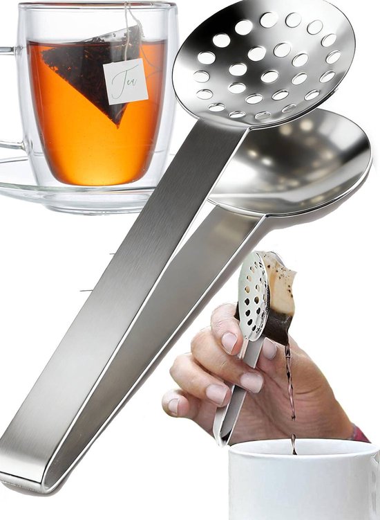 Tea tongs - lemon tongs - tea tongs - multifunctional ice cube and candy tongs - stainless steel tea tongs and pressing tool - an essential gift for tea lovers. - Image 1