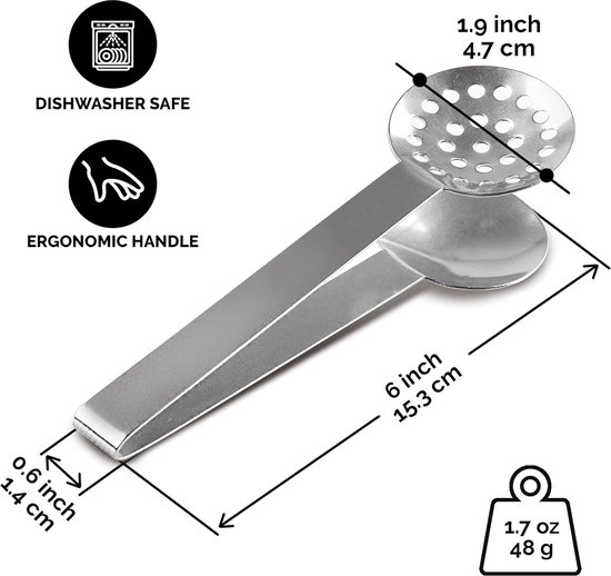 Tea tongs - lemon tongs - tea tongs - multifunctional ice cube and candy tongs - stainless steel tea tongs and pressing tool - an essential gift for tea lovers. - Image 5