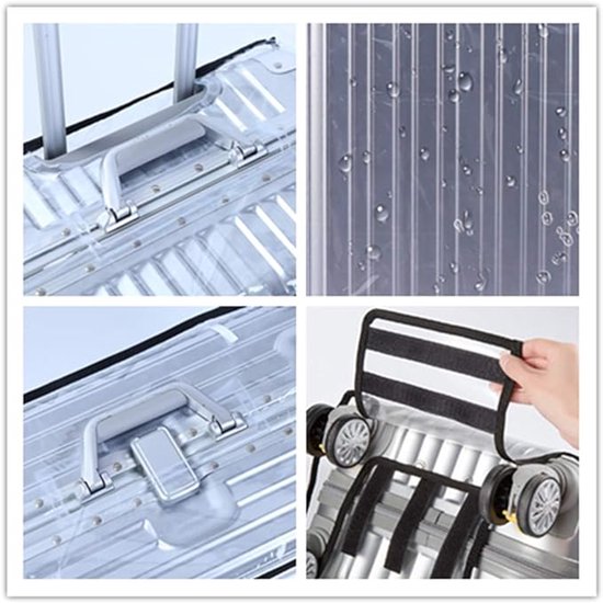 Luggage Cover - Transparent PVC Material - Waterproof and Scratch Resistant - Semi-transparent Luggage Cover - Suitable for Business Travel and Daily Use - 26 - Image 3