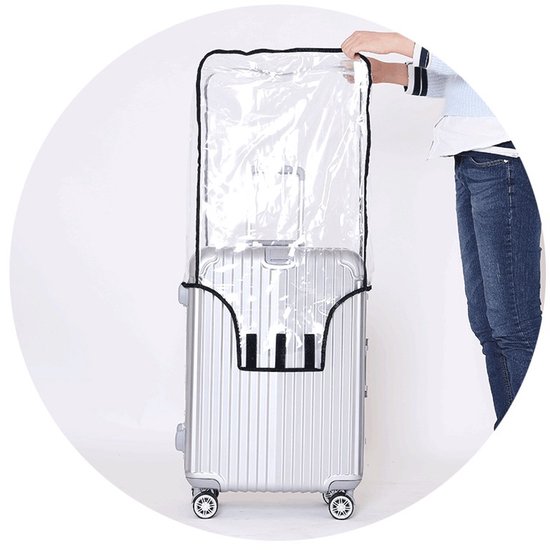 Luggage Cover - Transparent PVC Material - Waterproof and Scratch Resistant - Semi-transparent Luggage Cover - Suitable for Business Travel and Daily Use - 30 - Image 3