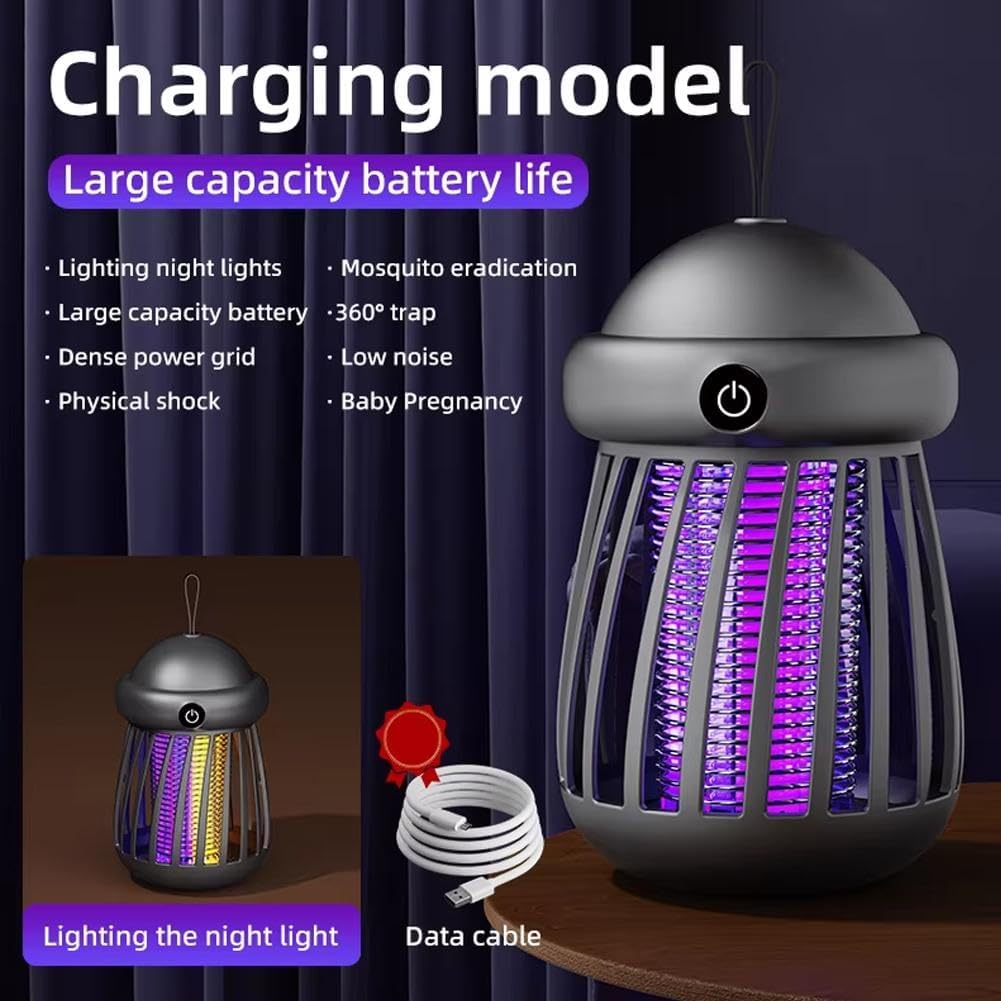 Bug Zapper with Jellyfish Design – USB Rechargeable – Portable for Camping and Outdoors – Effective against Various Mosquitoes - Image 5